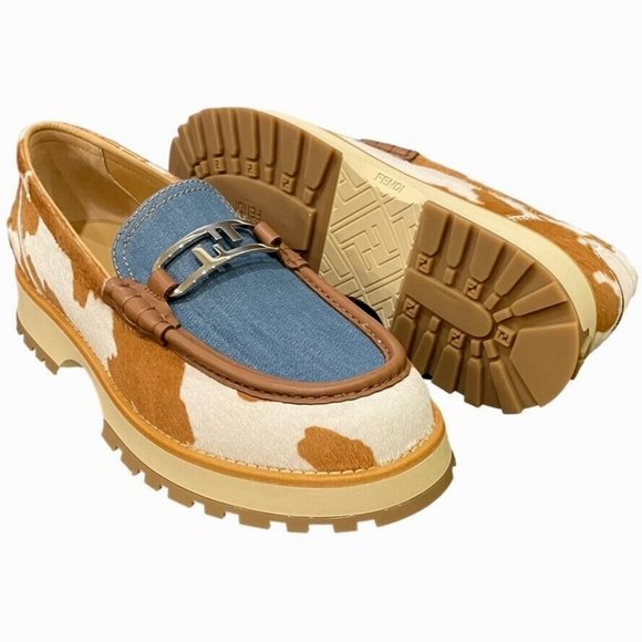 Fendi Men’s Calf Hair O'Lock Buckle Slip-on Loafers Size 10 US $1,250.00 - Picture 8 of 11